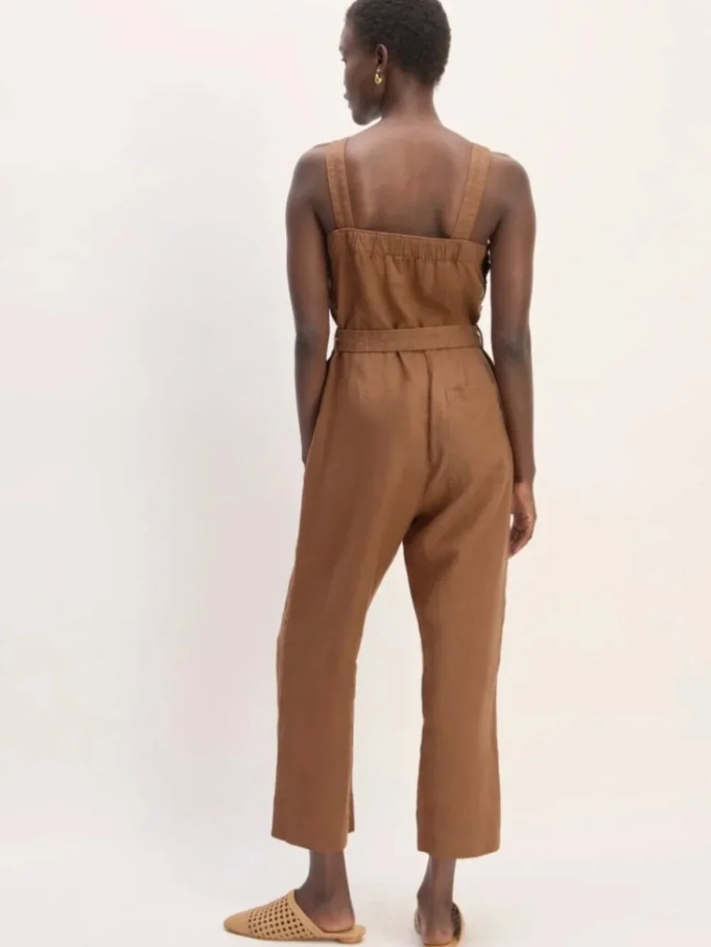 Everlane The Linen Side-Button Jumpsuit
